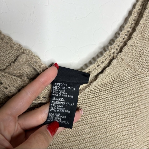 Vintage Y2K No Boundaries 2000’s Knit Cap Sleeve Open Front Tie Bow babydoll Top - Picture 4 of 7